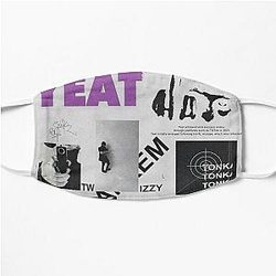 Yeat Face Masks - Yeat Tonka Twizzy Retro Black And White Graphics Flat Mask RB1312
