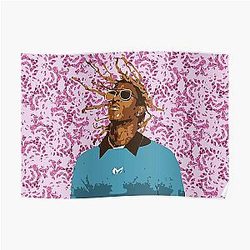 Drawn Young Thug on Petals Poster RB1508