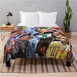 Young Thug | Greatest Fits Collage Throw Blanket RB1508