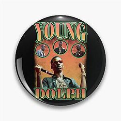 Young Dolph Orange Bootleg Vintage Pin