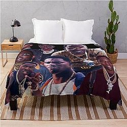 Young dolph tribute collage poster design 2021 Throw Blanket