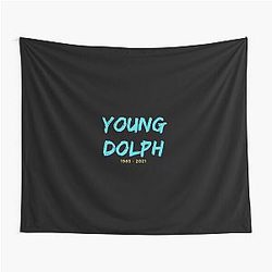 Young dolph typography Tapestry