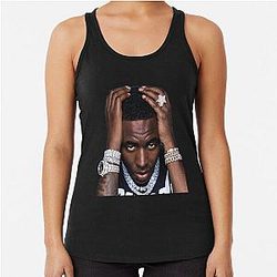 Young Dolph Print Design Racerback Tank Top