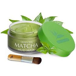 Green Tea Matcha Facial Mud Mask, Removes Blackheads, Reduces Wrinkles, Nourishes, Moisturizes, Improves Complexion, Best Antioxidant, Younger Looking Skin, For All Skin Types