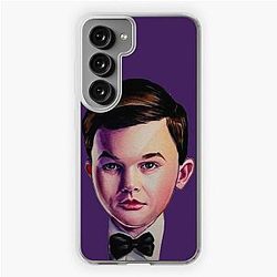 Young Sheldon with bow tie watercolor painting Samsung Galaxy Soft Case