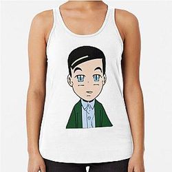 Young Sheldon in anime style Racerback Tank Top