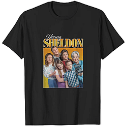 Retro Family Polaroid Graphic LA 0505 Young Sheldon T-Shirts