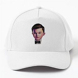 Young Sheldon with bow tie watercolor painting Baseball Cap