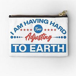 I am Having a Hard Time Adjusting To Earth, Young Sheldon, Sheldon Cooper Zipper Pouch