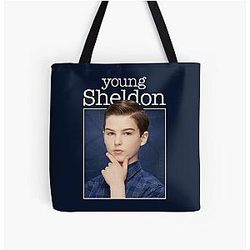 YOUNG SHELDON    (1) All Over Print Tote Bag