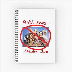 Anti Young Sheldon Club - Young Sheldon Spiral Notebook