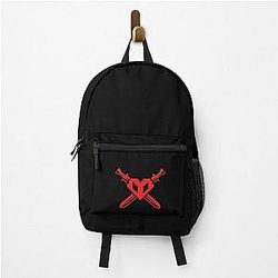 Philza Backpacks - Red Crossed Hardcore Heart Backpack RB1106