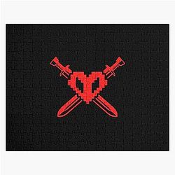 Philza Puzzles - Red Crossed Hardcore Heart Jigsaw Puzzle RB1106