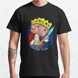 Technoblade T-Shirts - Technoblade Pig King Classic T-Shirt RB0206T