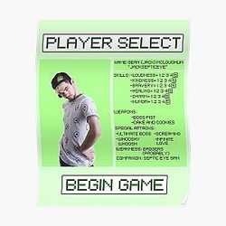 Jacksepticeye Posters - Player Select Screen Poster RB0107