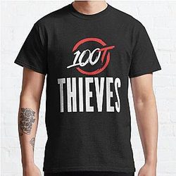 Valkyrae T-Shirts - Valkyrae 100 thieves Classic T-Shirt RB1510
