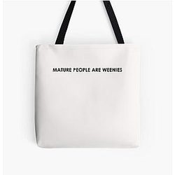 Baylen Levine Bags - Baylen Levine Mature People Designer All Over Print Tote Bag RB1402