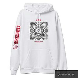 PewDiePie Hoodies - White Color With Red Text PewDiePie Merch Hoodie PM