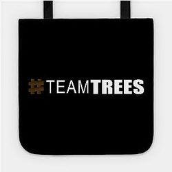 Mr Beast Bags - Hashtag Team Trees White Tote TP0712