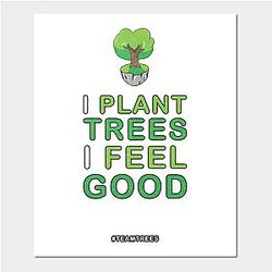 Mr Beast Posters - Vintage Plant Trees Feel Good teamtrees Poster TP0712