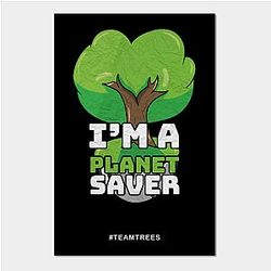 Mr Beast Posters - Nice Vintage Planet Saver teamtrees Poster TP0712