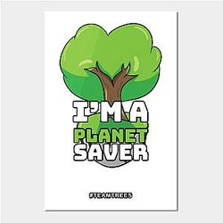 Mr Beast Posters - Cute Planet Saver Design teamtrees Poster TP0712
