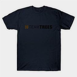 Mr Beast T-Shirts - Hashtag Team Trees Black T-Shirt TP0712