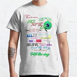 Jacksepticeye T-Shirts - All the Way JackSepticeye Lyrics Classic T-Shirt RB0107