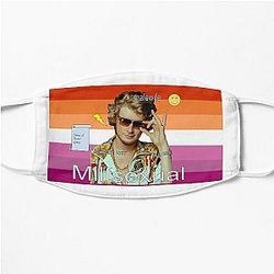 Yung Gravy Face Masks - Yung Gravy Lesbian Flag Flat Mask