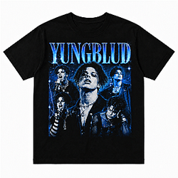 Limited YUNGBLUD Solaris Tour 2026 Blue Collage Graphic NTMD0807cl Yungblud T-Shirt