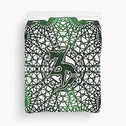 Zeds Dead Mandala Green Duvet Cover