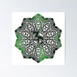 Zeds Dead Mandala Green Poster