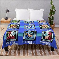 Mega Man 2 - Stage Select Throw Blanket RB1608