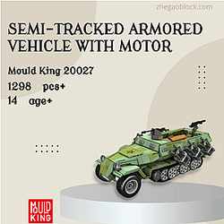 MOULD KING Block 20027 Semi-tracked Armored Vehicle With Motor Military