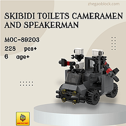 MOC Factory Block 89203 Skibidi Toilets Cameramen and Speakerman Movies and Games