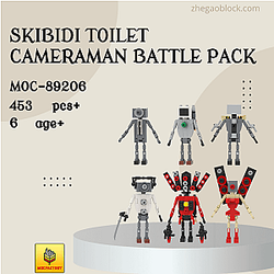 MOC Factory Block 89206 Skibidi Toilet Cameraman Battle Pack Movies and Games