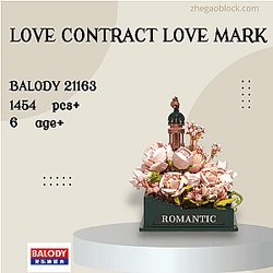BALODY Block 21163 LOVE CONTRACT LOVE MARK Creator Expert