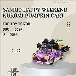 TOPTOY Block TC1709 Sanrio Happy Weekend Kuromi Pumpkin Cart Creator Expert