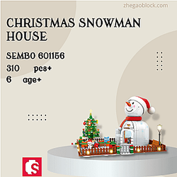 SEMBO Block 601156 Christmas Snowman House Creator Expert