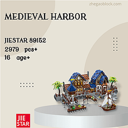 JIESTAR Block 89152 Medieval Harbor Creator Expert