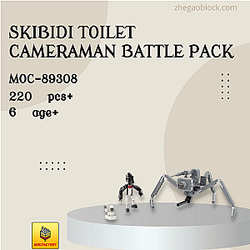 MOC Factory Block 89308 Skibidi Toilet Cameraman Battle Pack Movies and Games
