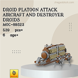 MOC Factory Block 89323 Droid Platoon Attack Aircraft and Destroyer Droids Star Wars