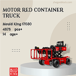 MOULD KING Block 17030 Motor Red Container Truck Technician