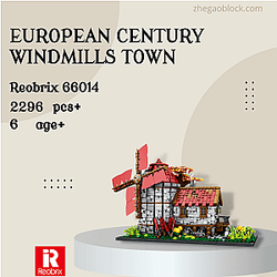 REOBRIX Block 66014 European Century Windmills Town Modular Building