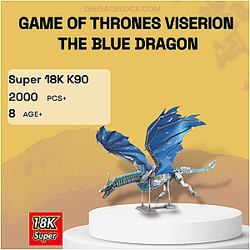 18K Block K90 Game of Thrones Viserion The Blue Dragon Creator Expert