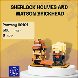 Pantasy Block 99101 Sherlock Holmes and Watson Brickhead Creator Expert