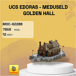 MOC Factory Block 62288 UCS Edoras - Meduseld Golden Hall Modular Building