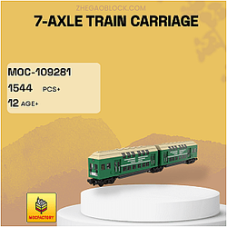 MOC Factory Block 109281 7-Axle Train Carriage Technician