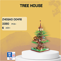 ZHEGAO Block 00416 Tree House Creator Expert