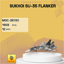 MOC Factory Block 36720 Sukhoi SU-35 Flanker Military